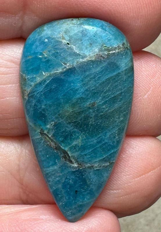 Teardrop 32x18mm Neon Apatite Cabochon 16