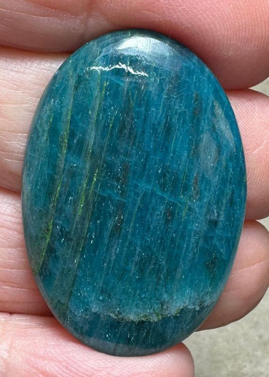 Oval 36x24mm Neon Apatite Cabochon 18