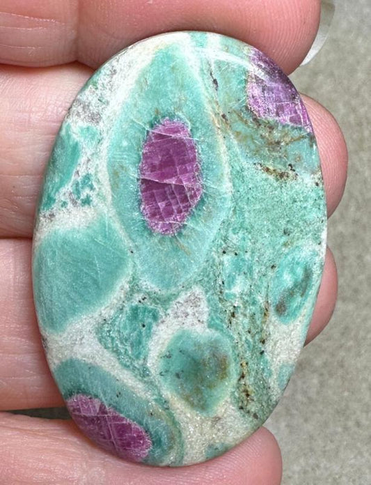 Oval 46x29mm Ruby Fuchsite Cabochon 33