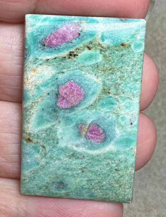 Rectangle 38x24mm Ruby Fuchsite Cabochon 36