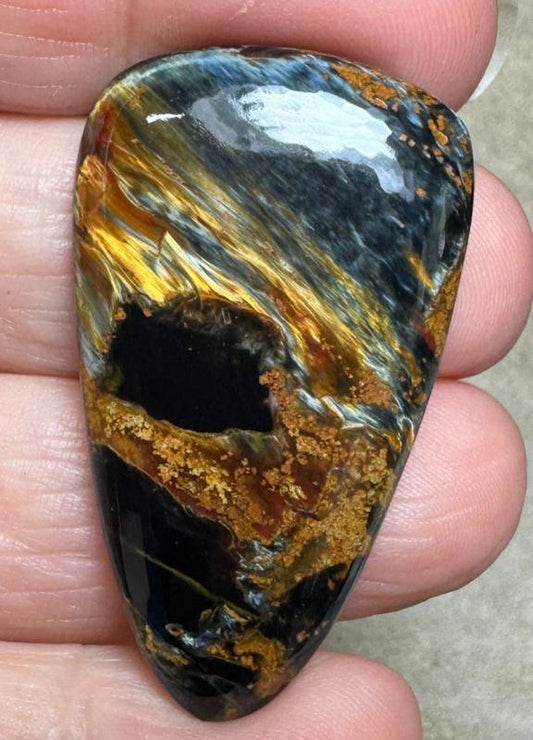 Teardrop 42x24mm Pietersite Cabochon 76