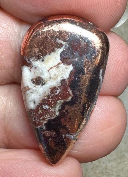 Teardrop 29x16mm Native Copper in Dolomite Cabochon 08