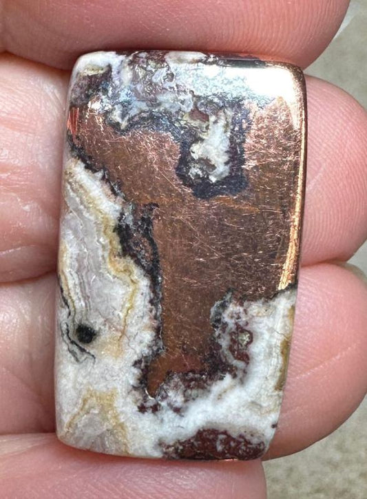 Rectangle 27x16mm Native Copper in Dolomite Cabochon 13