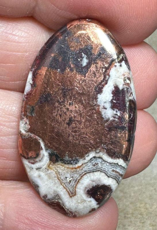 Oval 35x20mm Native Copper in Dolomite Cabochon 16