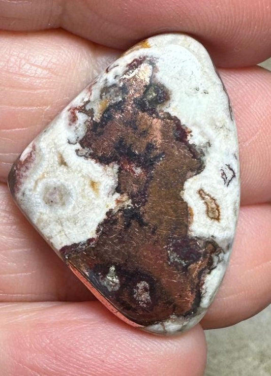 Freeform 29x22mm Native Copper in Dolomite Cabochon 18