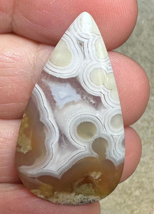 Teardrop 36x20mm Ternate Agate Cabochon 03