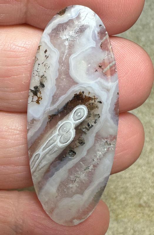 Oval 46x18mm Ternate Agate Cabochon 11