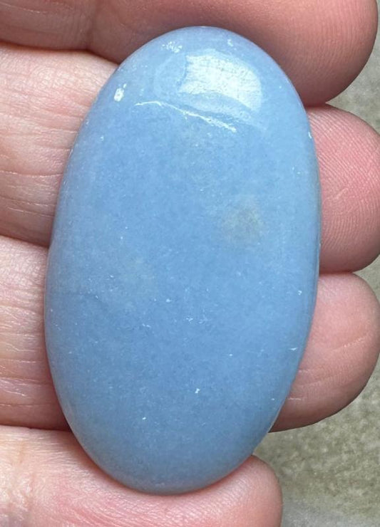 Oval 38x22mm Angelite Cabochon 18
