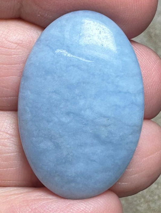 Oval 32x21mm Angelite Cabochon 21