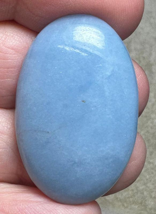 Oval 35x22mm Angelite Cabochon 22