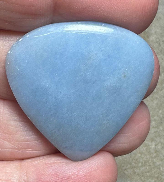 Teardrop 32x32mm Angelite Cabochon 23