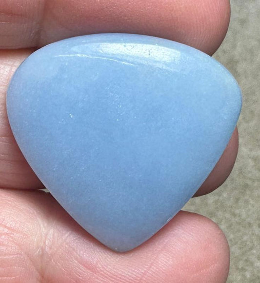 Teardrop 27x28mm Angelite Cabochon 26