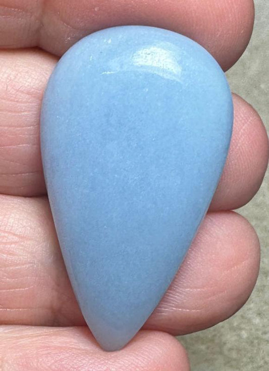 Teardrop 35x22mm Angelite Cabochon 28