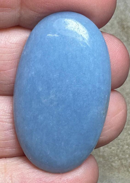 Oval 37x22mm Angelite Cabochon 29