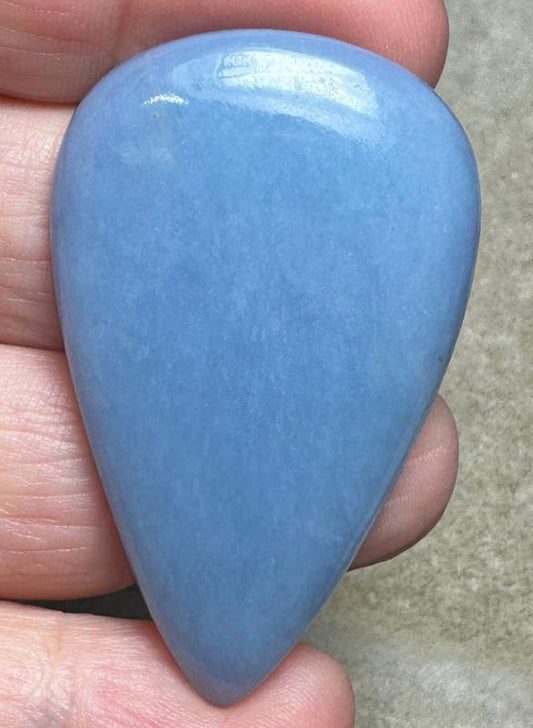 Teardrop 47x29mm Angelite Cabochon 36
