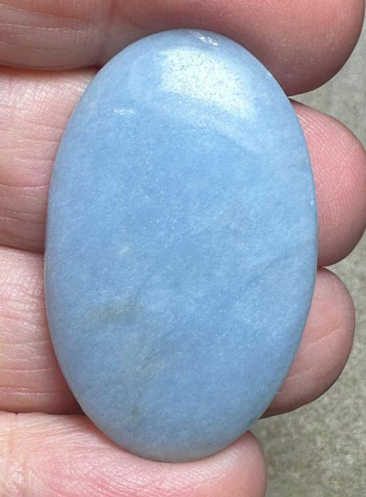 Oval 36x23mm Angelite Cabochon 37