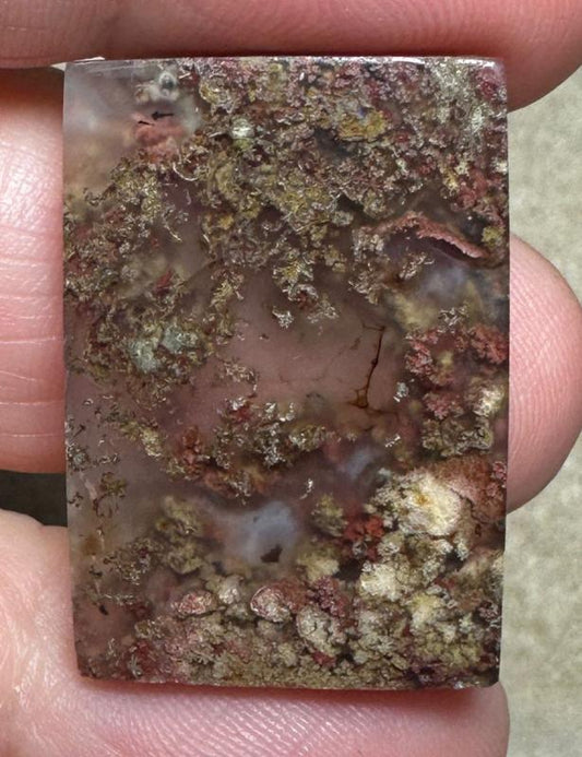 Rectangle 28x19mm Scenic Java Moss Agate Cabochon 02