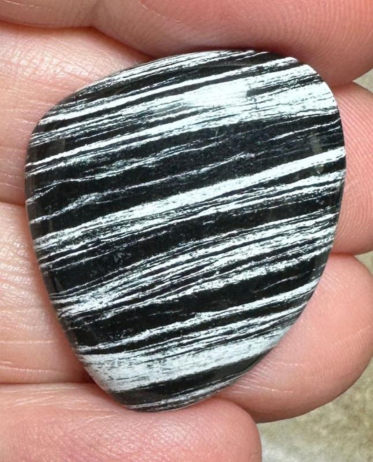 Freeform 29x24mm Silver Leaf Obsidian Cabochon 15