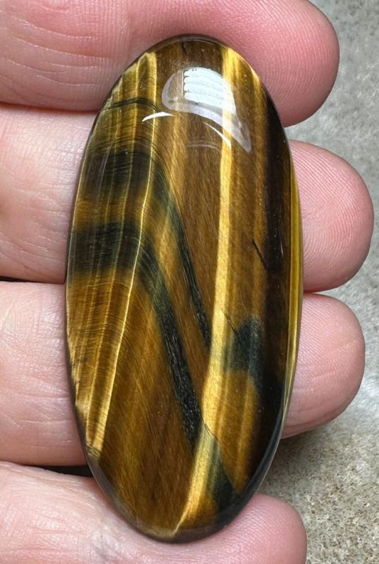Oval 52x24mm Tigers Eye Cabochon 34