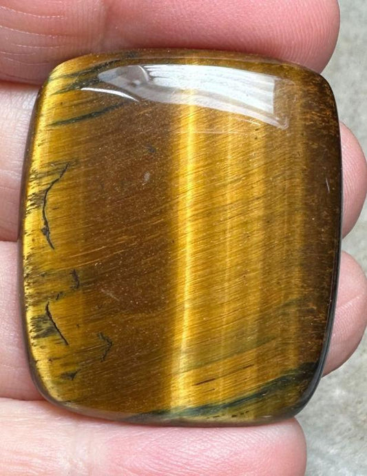 Rectangle 36x31mm Tigers Eye Cabochon 50