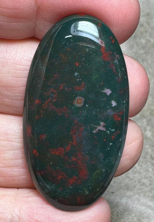 Oval 44x23mm Indian Bloodstone Cabochon 31
