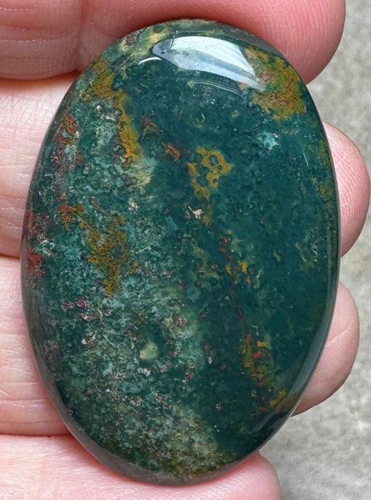Oval 42x28mm Indian Bloodstone Cabochon 34