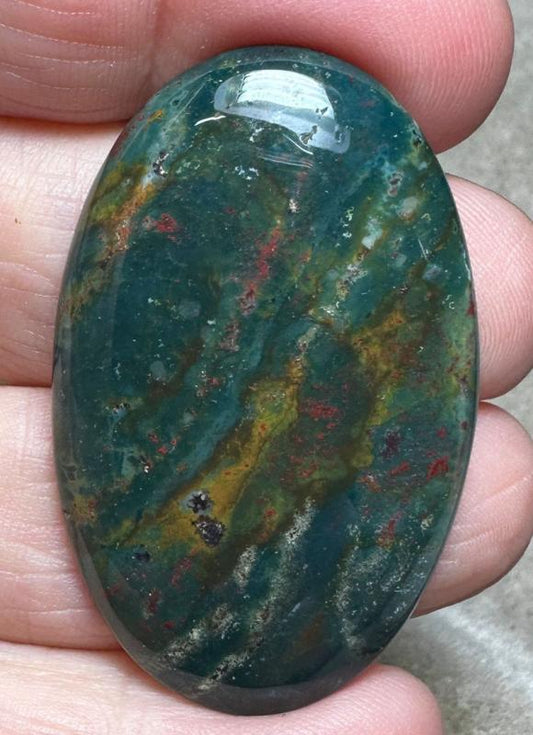 Oval 44x27mm Indian Bloodstone Cabochon 37