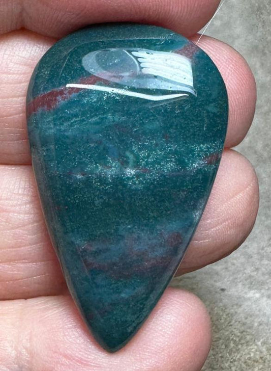 Teardrop 37x23mm Indian Bloodstone Cabochon 40