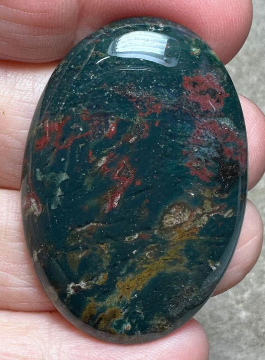 Oval 43x29mm Indian Bloodstone Cabochon 41
