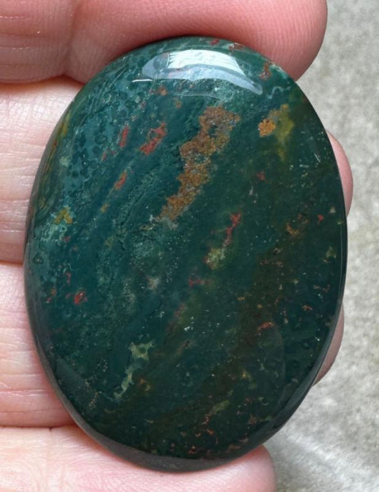 Oval 41x29mm Indian Bloodstone Cabochon 42