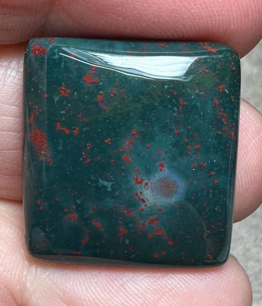 Rectangle 24x22mm Indian Bloodstone Cabochon 44