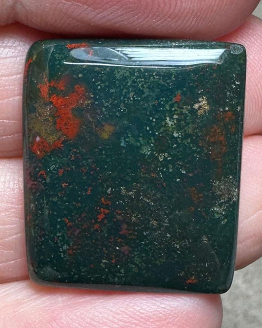Rectangle 23x20mm Indian Bloodstone Cabochon 46