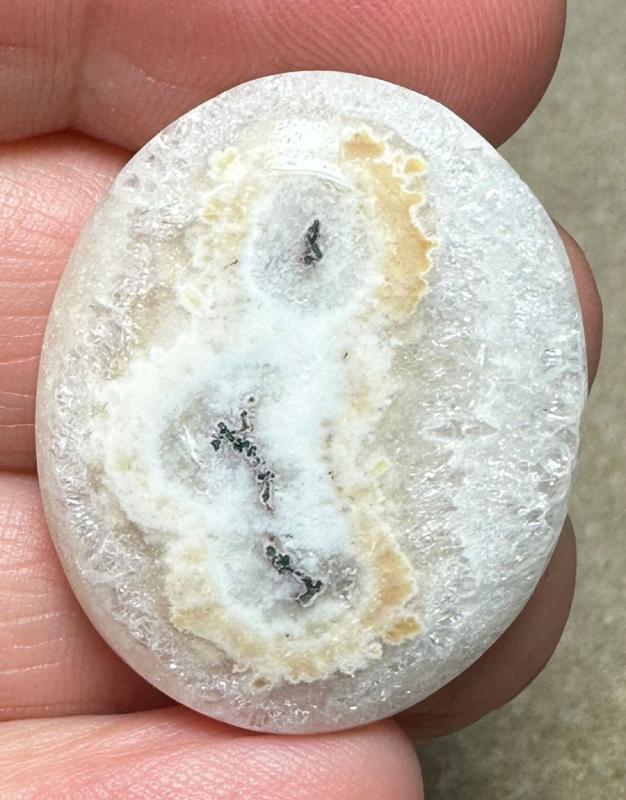 Oval 32x26mm Solar Moss Quartz Cabochon 30