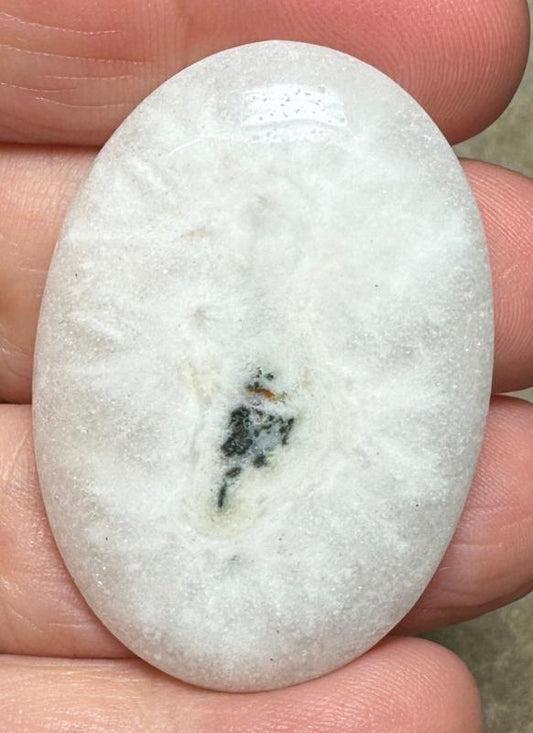 Oval 43x30mm Solar Moss Quartz Cabochon 38