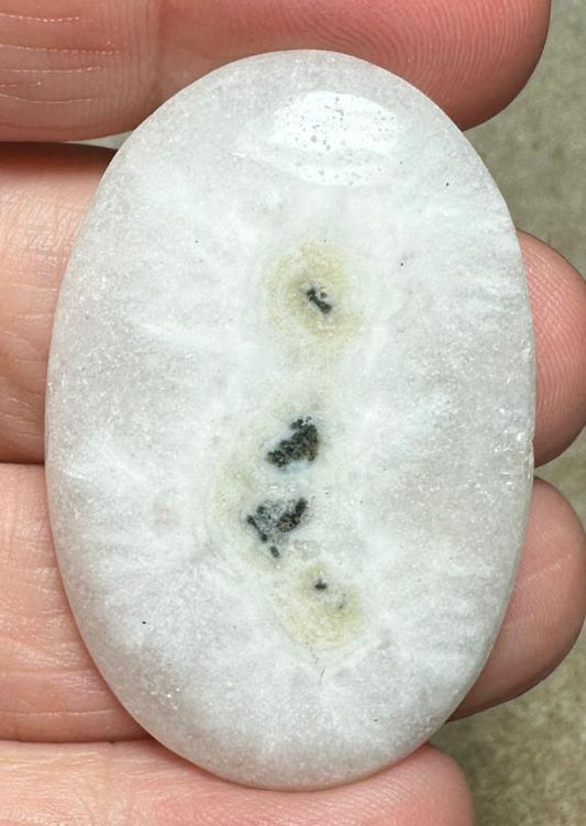 Oval 43x28mm Solar Moss Quartz Cabochon 42