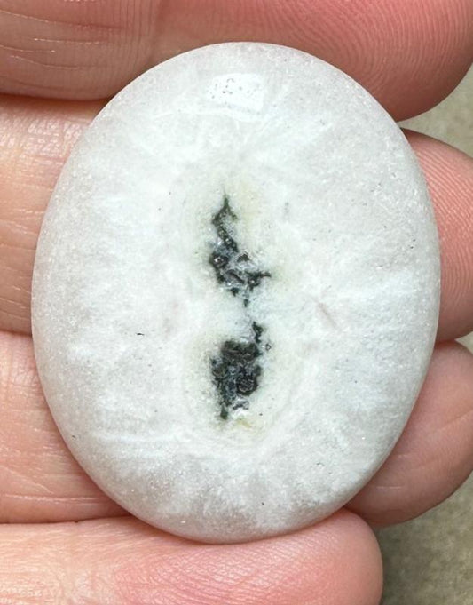 Oval 35x28mm Solar Moss Quartz Cabochon 45