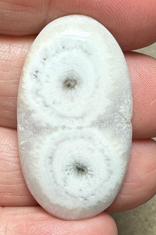 Oval 37x20mm Solar Moss Quartz Cabochon 49