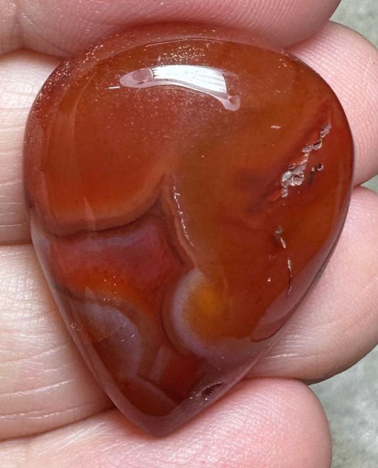 Teardrop 30x23mm Carnelian Cabochon 53