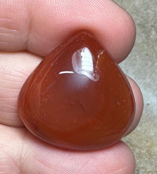 Teardrop 24x22mm Carnelian Cabochon 62