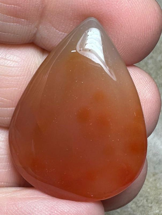 Teardrop 32x24mm Carnelian Cabochon 65