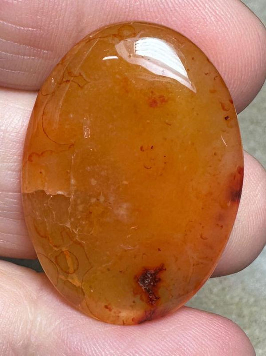 Oval 31x22mm Carnelian Cabochon 70
