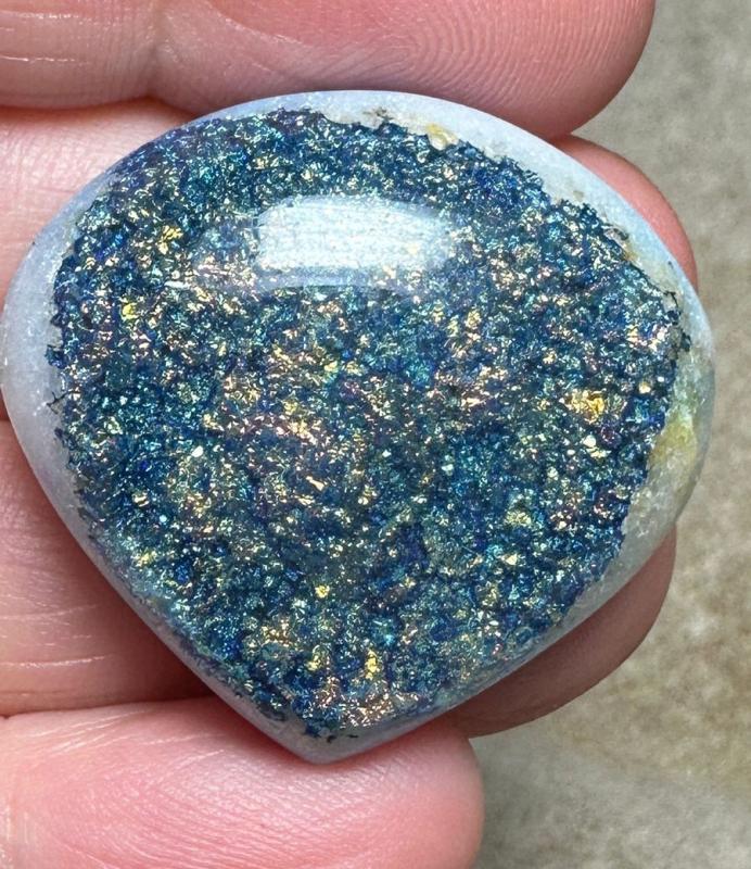 Teardrop 30x32mm Fairy Opal Cabochon 33