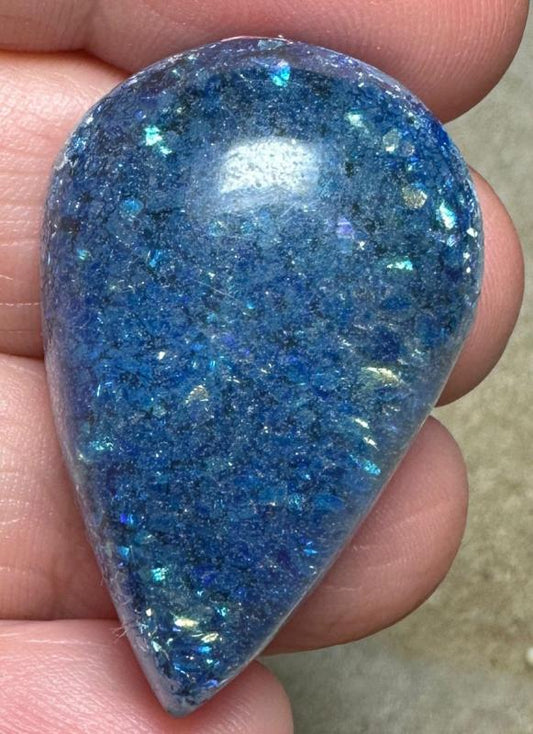 Teardrop 35x23mm Fairy Opal Cabochon 35
