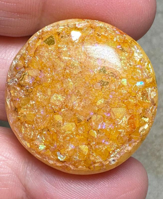 Round 28x28mm Fairy Opal Cabochon 38