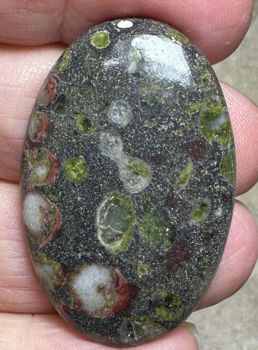 Oval 40x26mm Epidote Cabochon 16