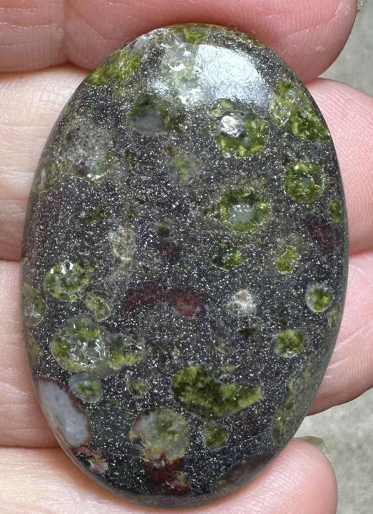 Oval 40x27mm Epidote Cabochon 17