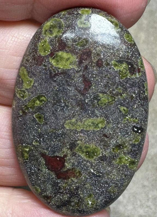 Oval 44x28mm Epidote Cabochon 18