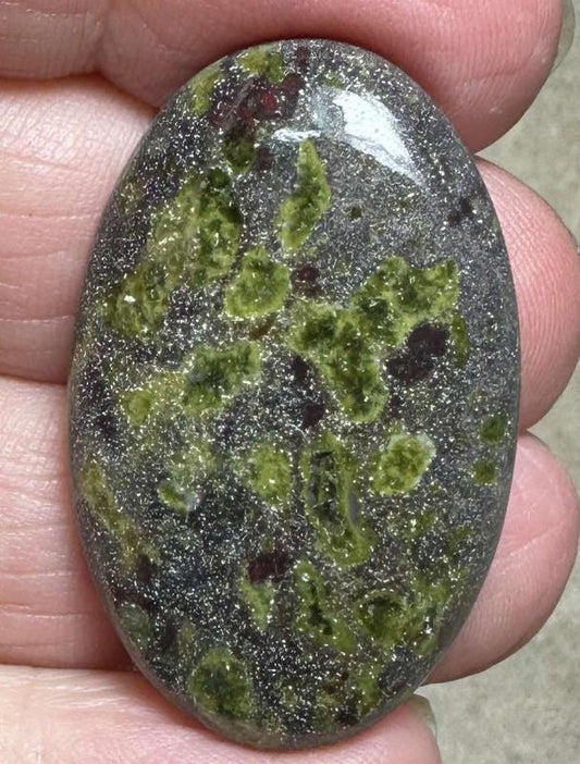 Oval 37x23mm Epidote Cabochon 19