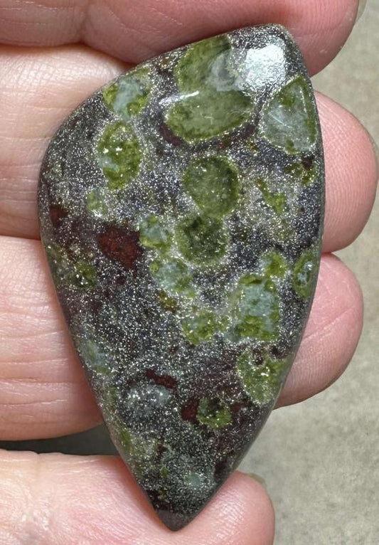 Freeform 44x25mm Epidote Cabochon 23