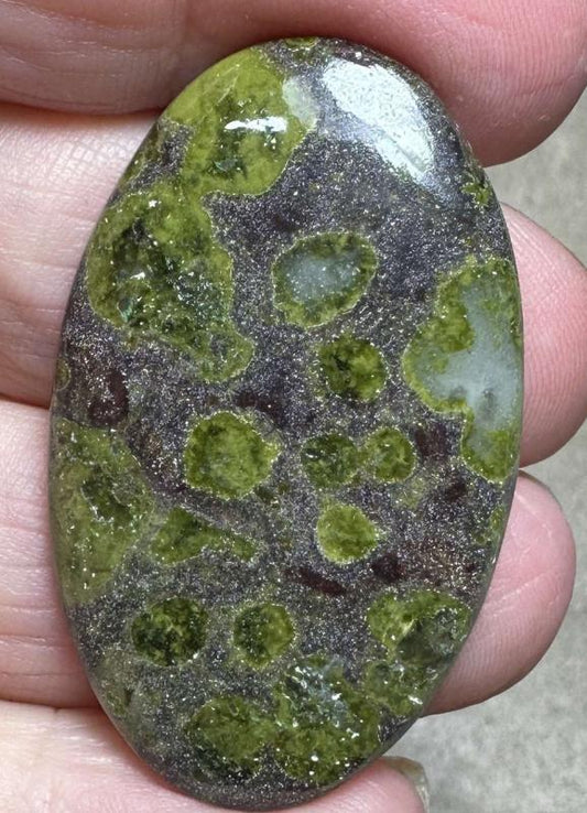 Oval 42x25mm Epidote Cabochon 26